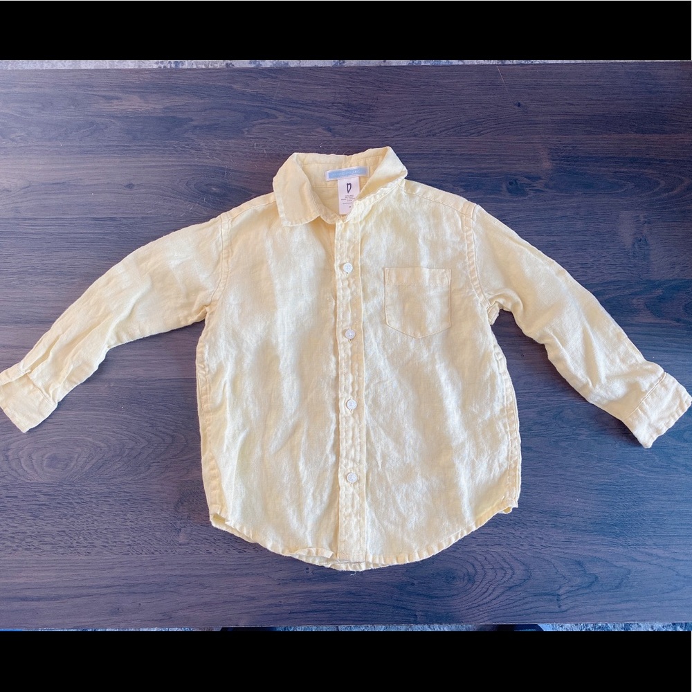 Janie and Jack Yellow long sleeve Polo Shirt